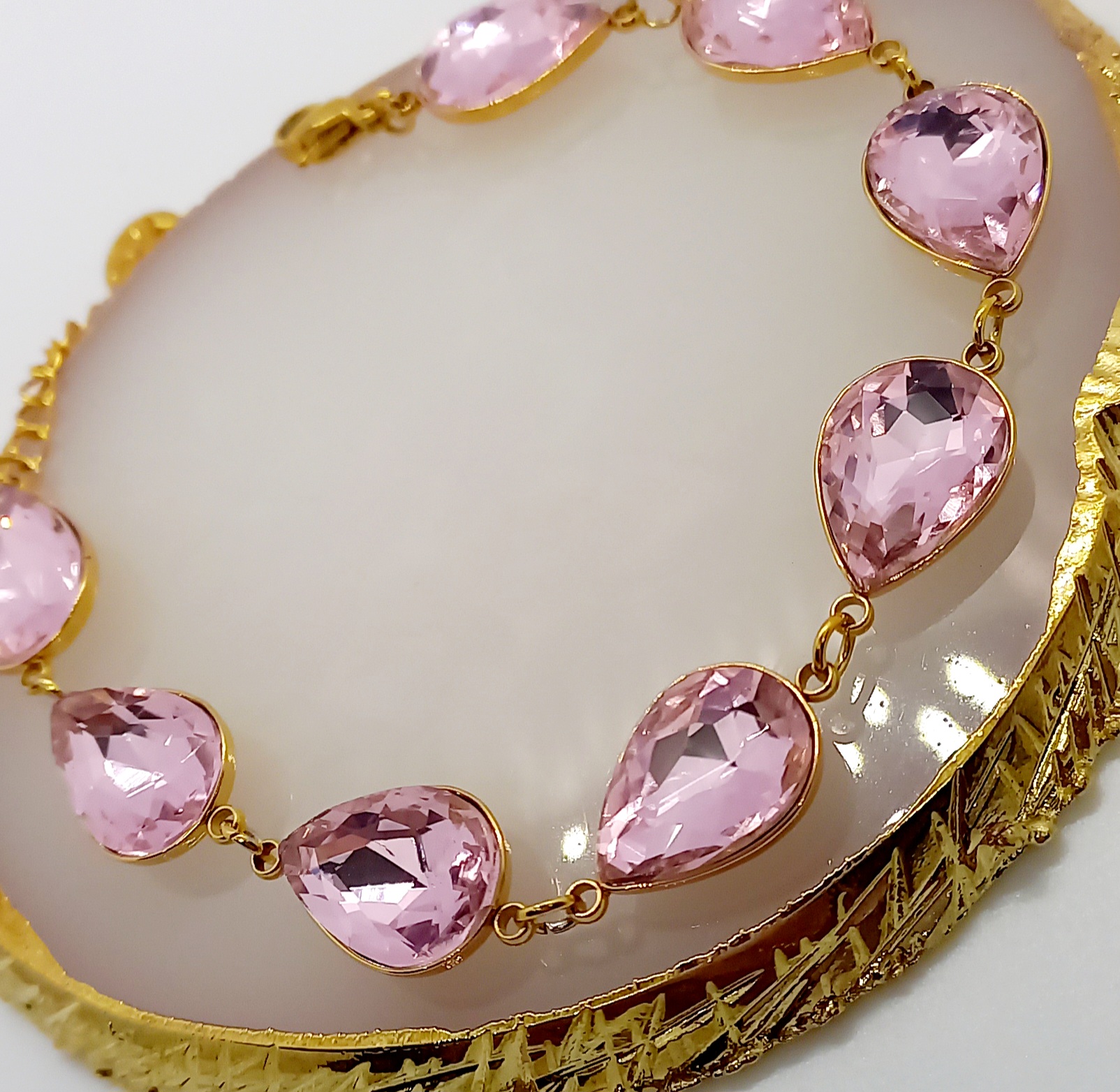 Pulsera Bella Lágrima rosa